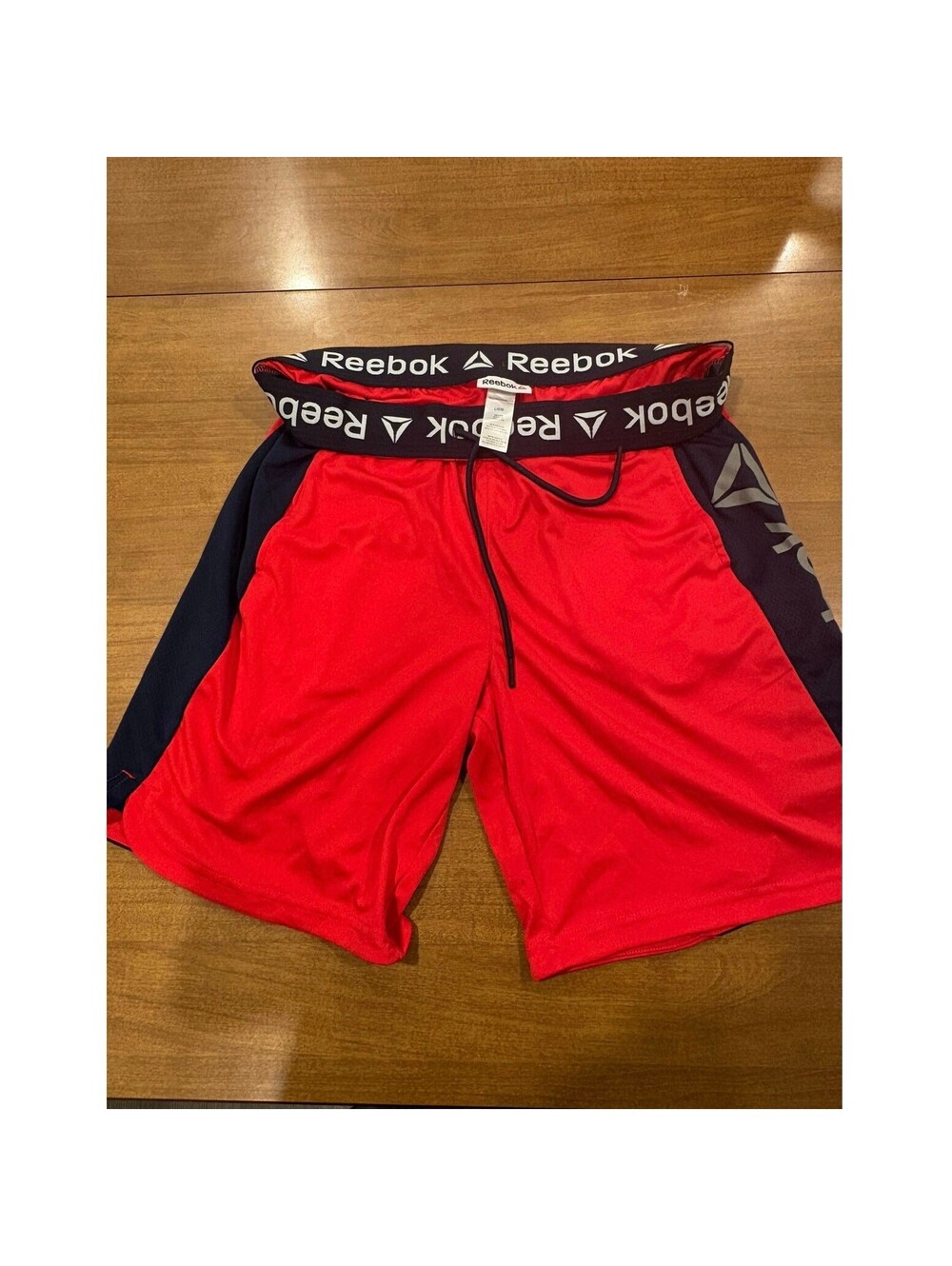 Reebok Men's Groundwork Performance Knit Training Shorts Red/Black-7